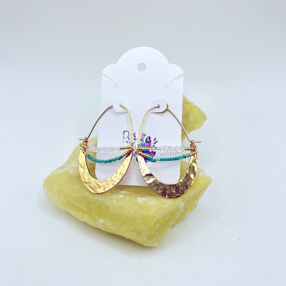 Gold plated dangle earrings